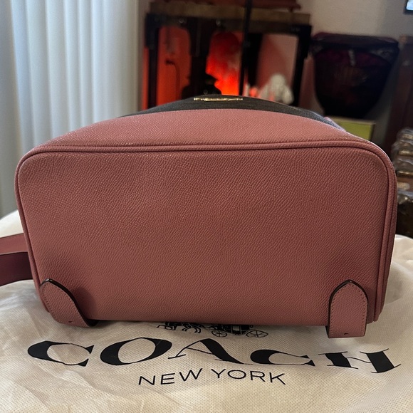 Coach Signature Brown and Pink Backpack - Picture 3 of 12